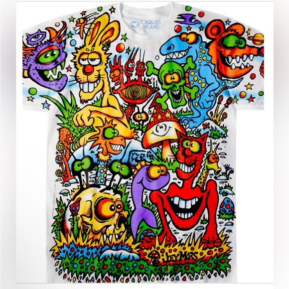 Liquid Blue Joey Mars Zidzoii Graphic Art T XXL NWT Unisex - Picture 2 of 8